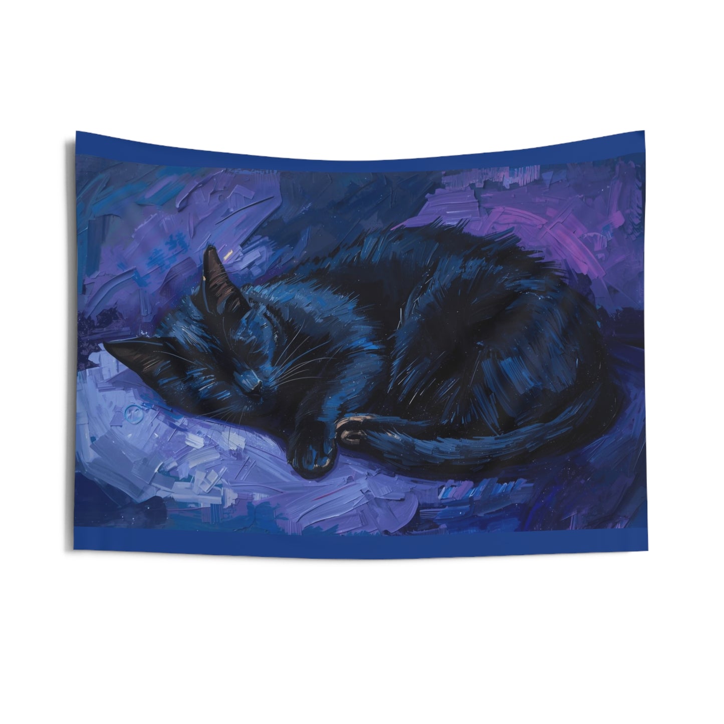 Cozy Cat Indoor Wall Tapestry, Home Decor, Bohemian Wall Hanging, Cat Lover Gift, Unique Art for Cat Decor
