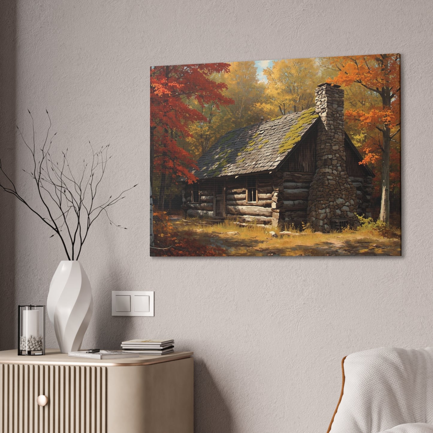 Autumn Cabin Canvas Print
