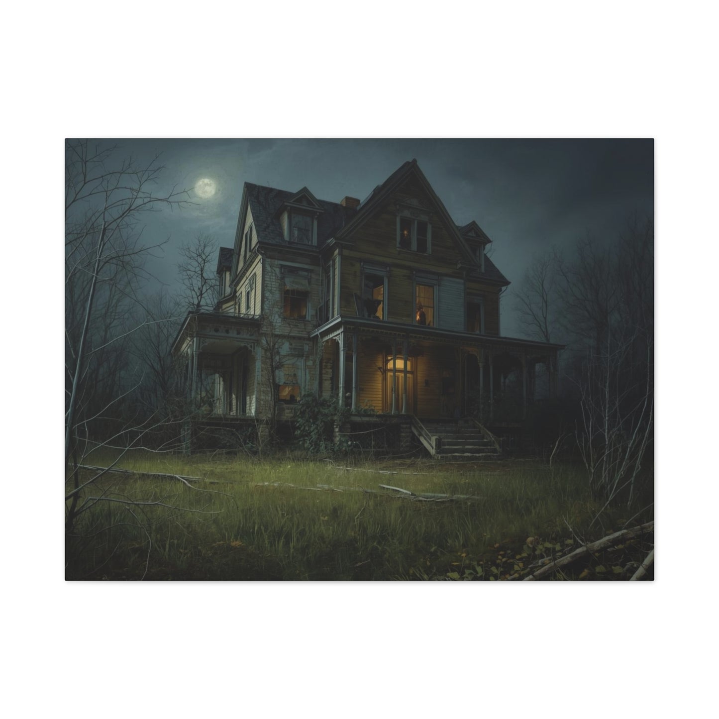 Spooky Haunted House Art Print