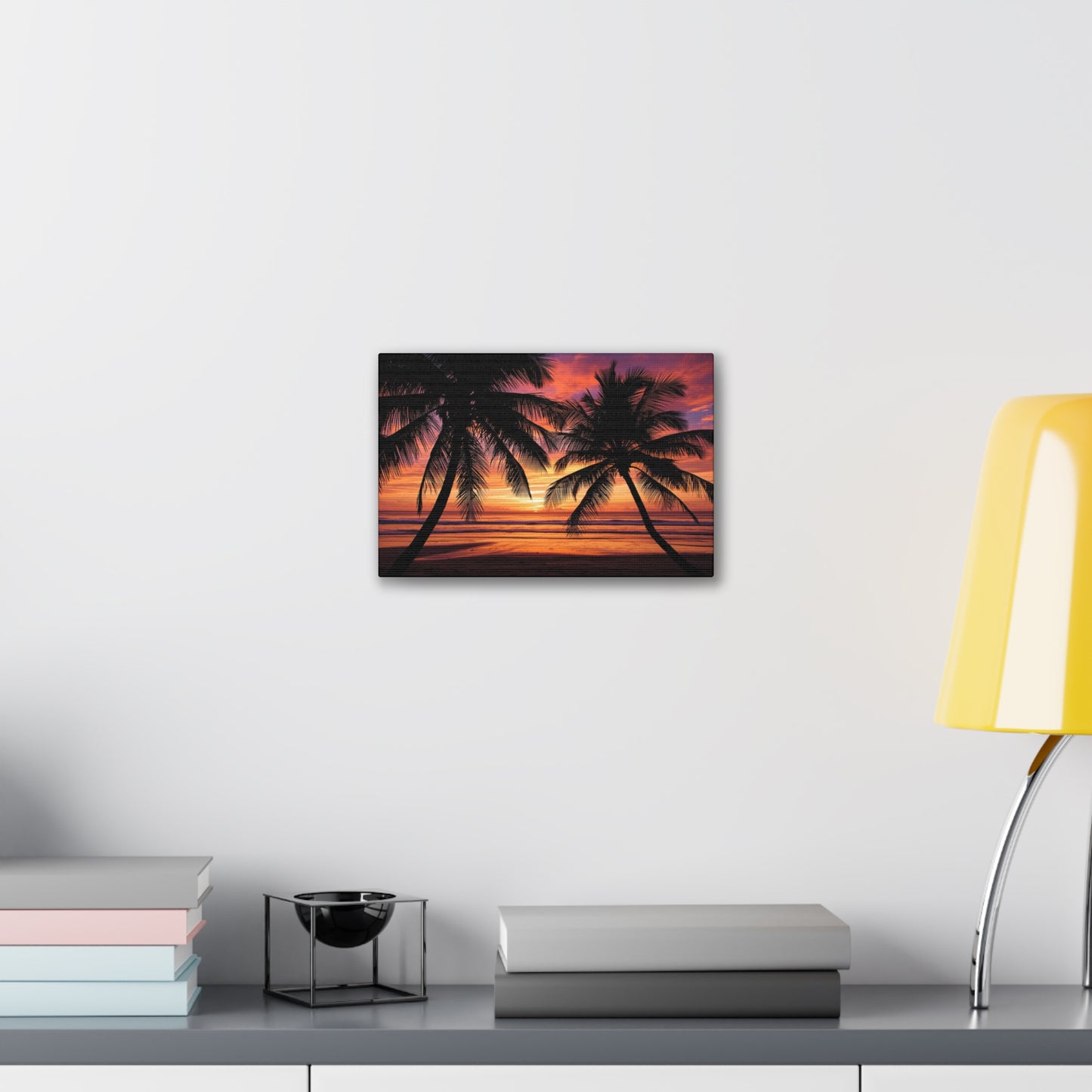 Sunset Palm Tree Canvas Print
