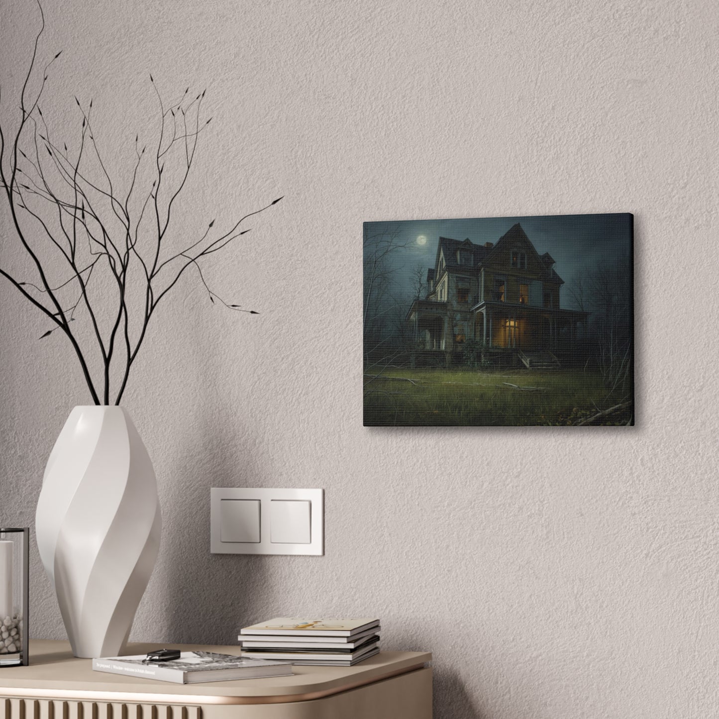 Spooky Haunted House Art Print