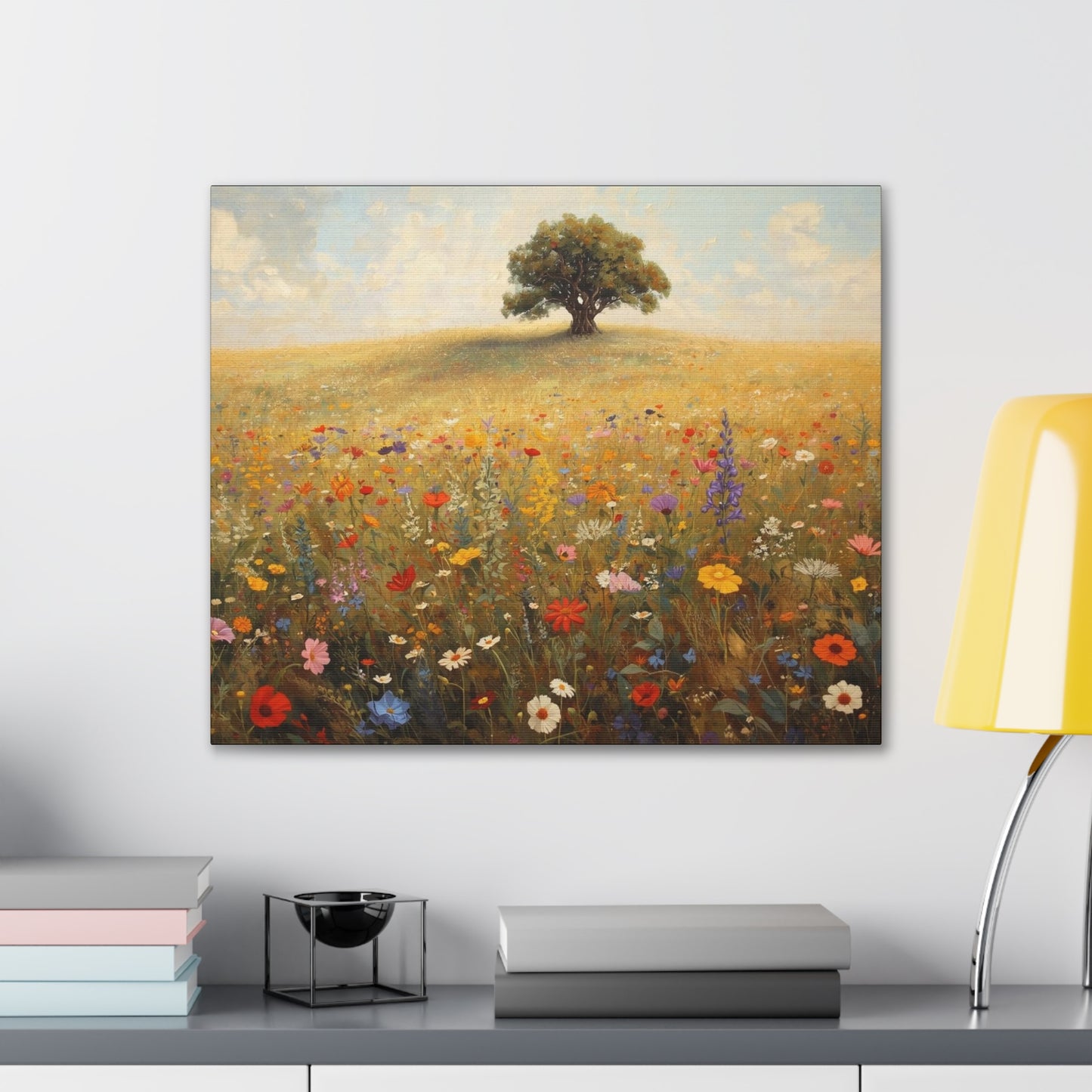 Vibrant Floral Landscape Decor