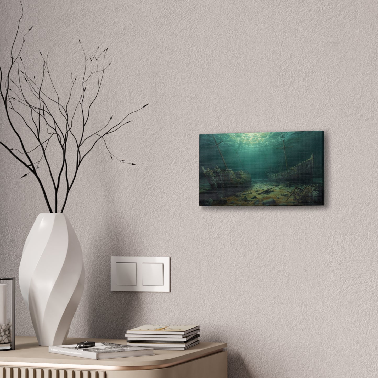 Underwater Shipwreck Canvas Art