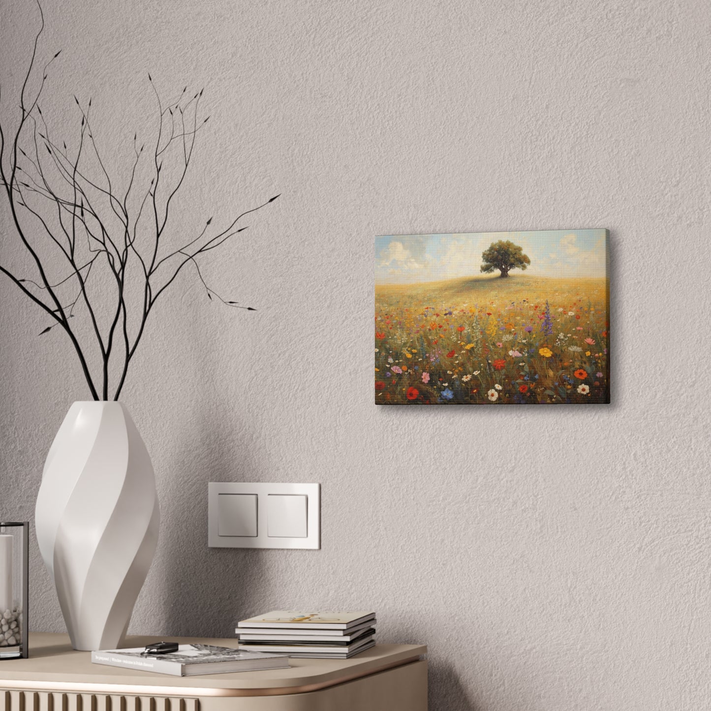 Vibrant Floral Landscape Decor