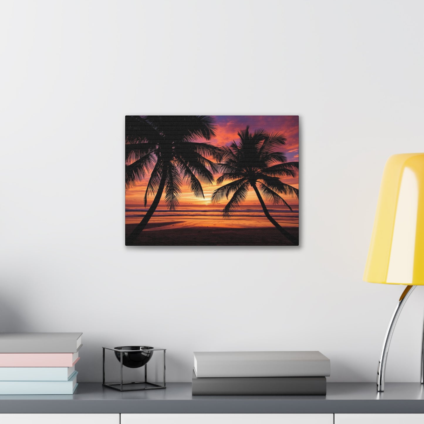 Sunset Palm Tree Canvas Print
