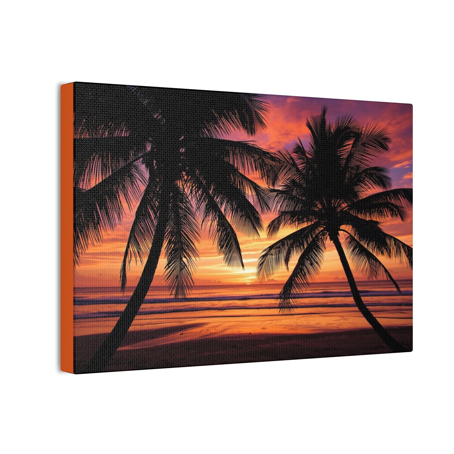 Sunset Palm Tree Canvas Print