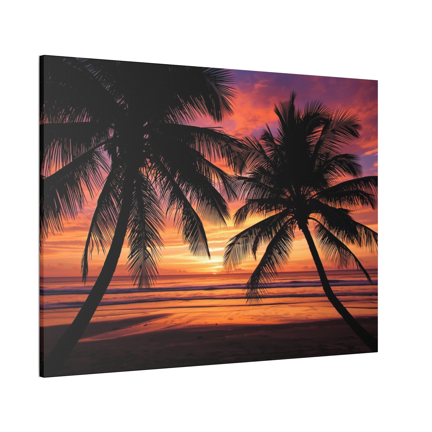 Sunset Palm Tree Canvas Print