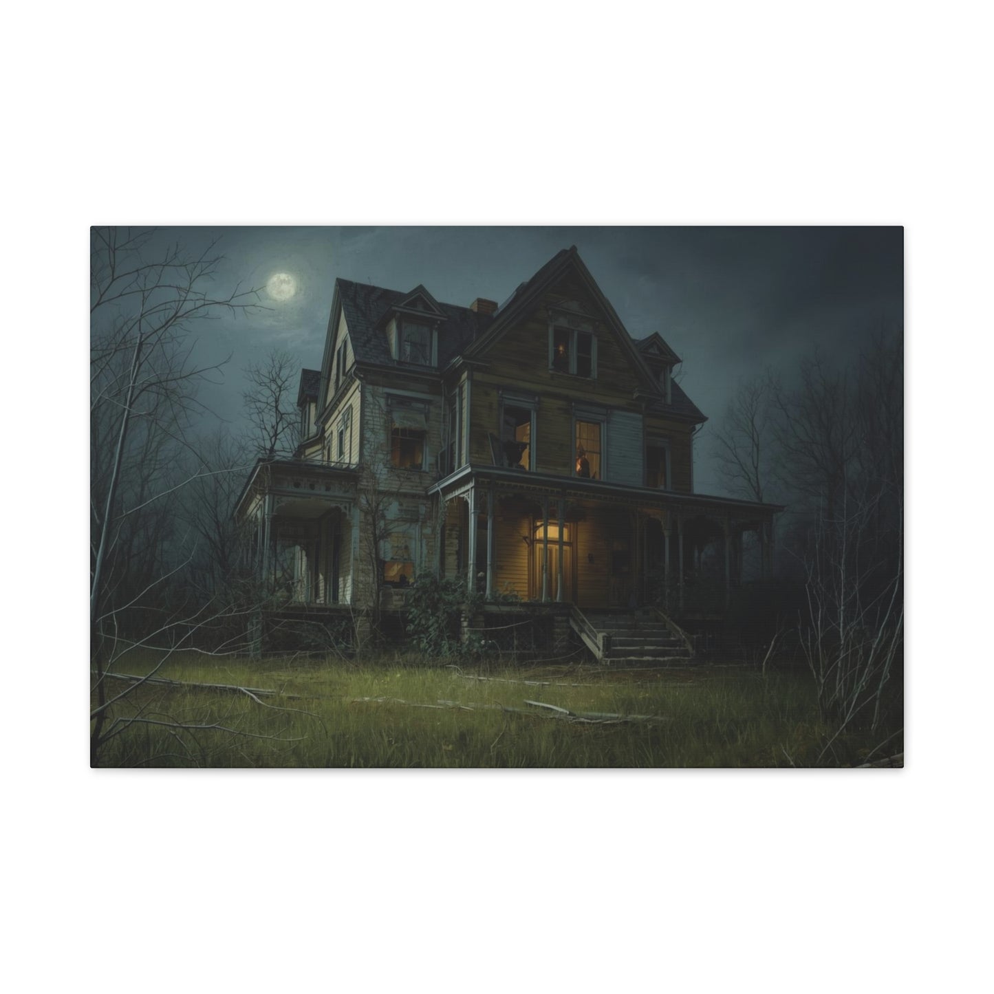 Spooky Haunted House Art Print