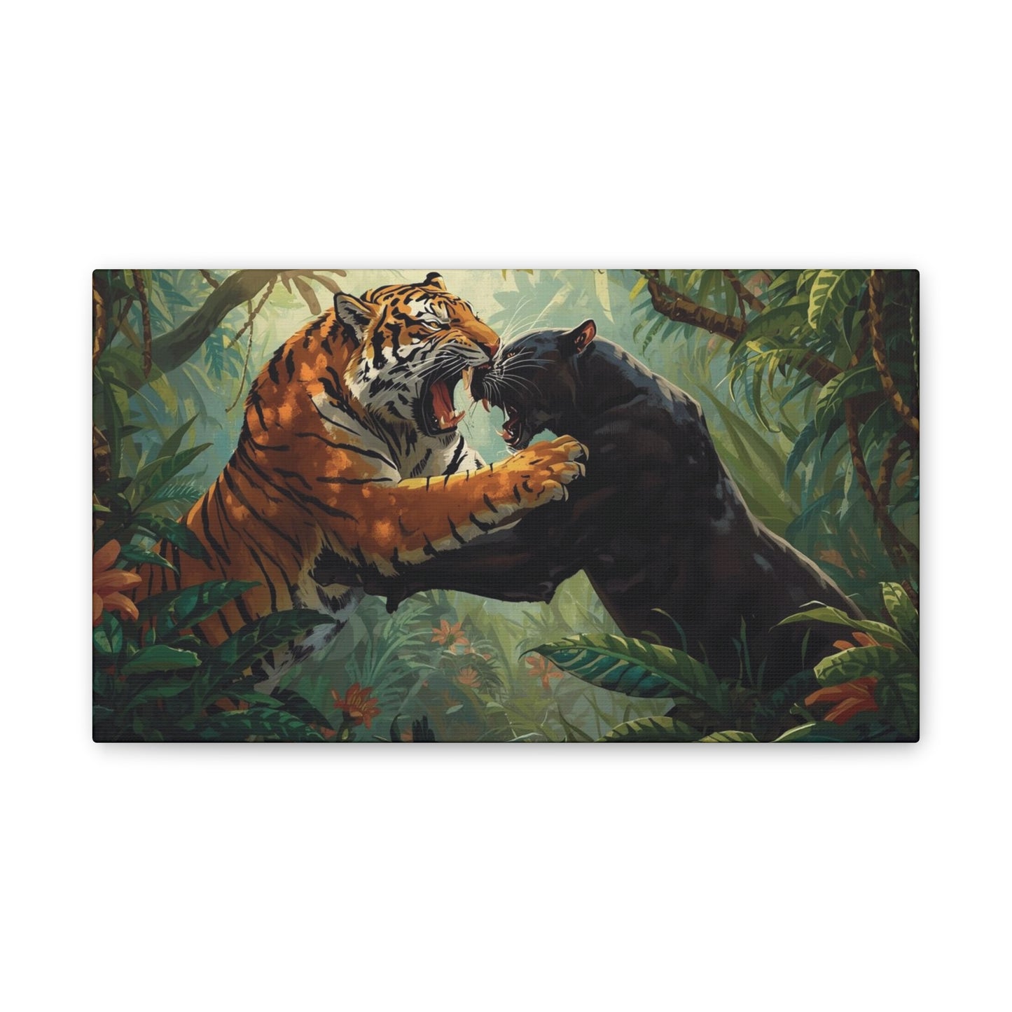 Wild Tiger and Panther Wall Decor