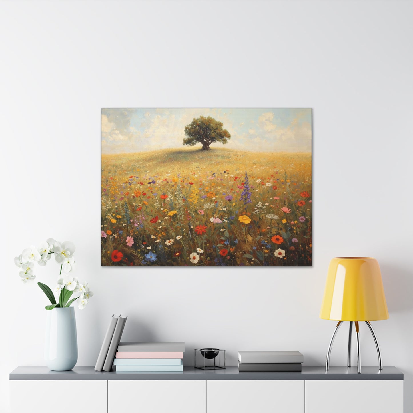 Vibrant Floral Landscape Decor