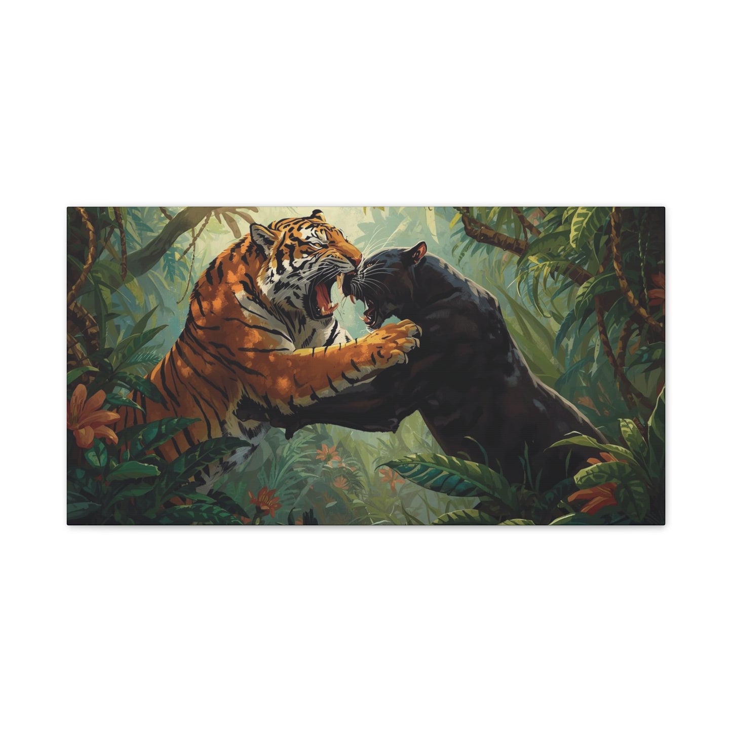 Wild Tiger and Panther Wall Decor