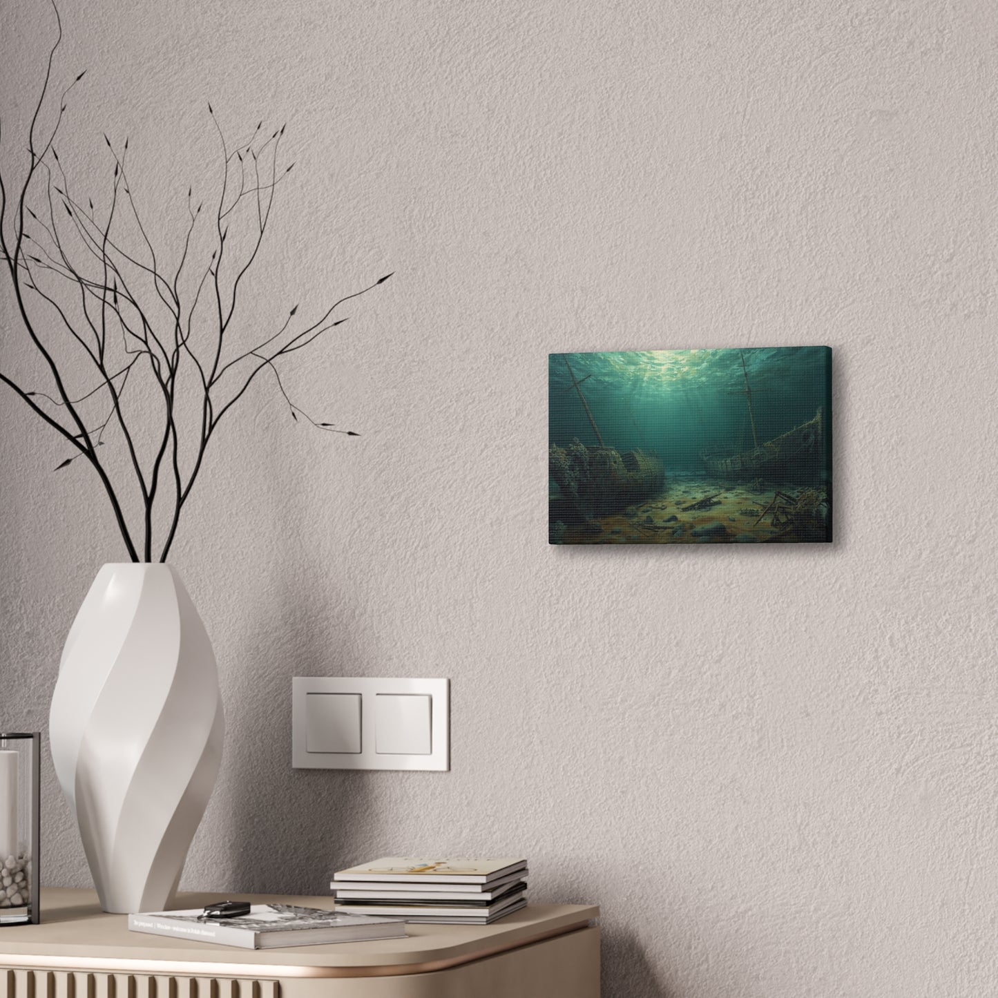 Underwater Shipwreck Canvas Art