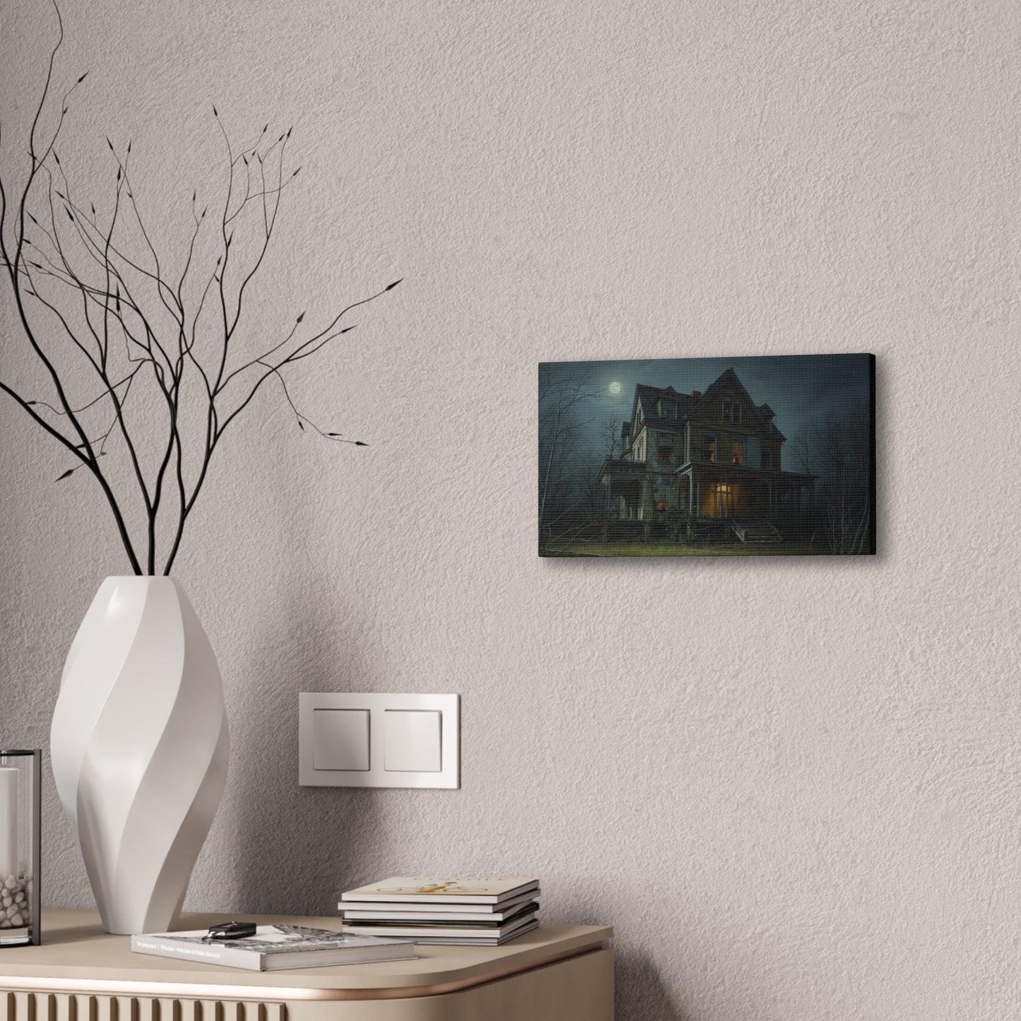 Spooky Haunted House Art Print