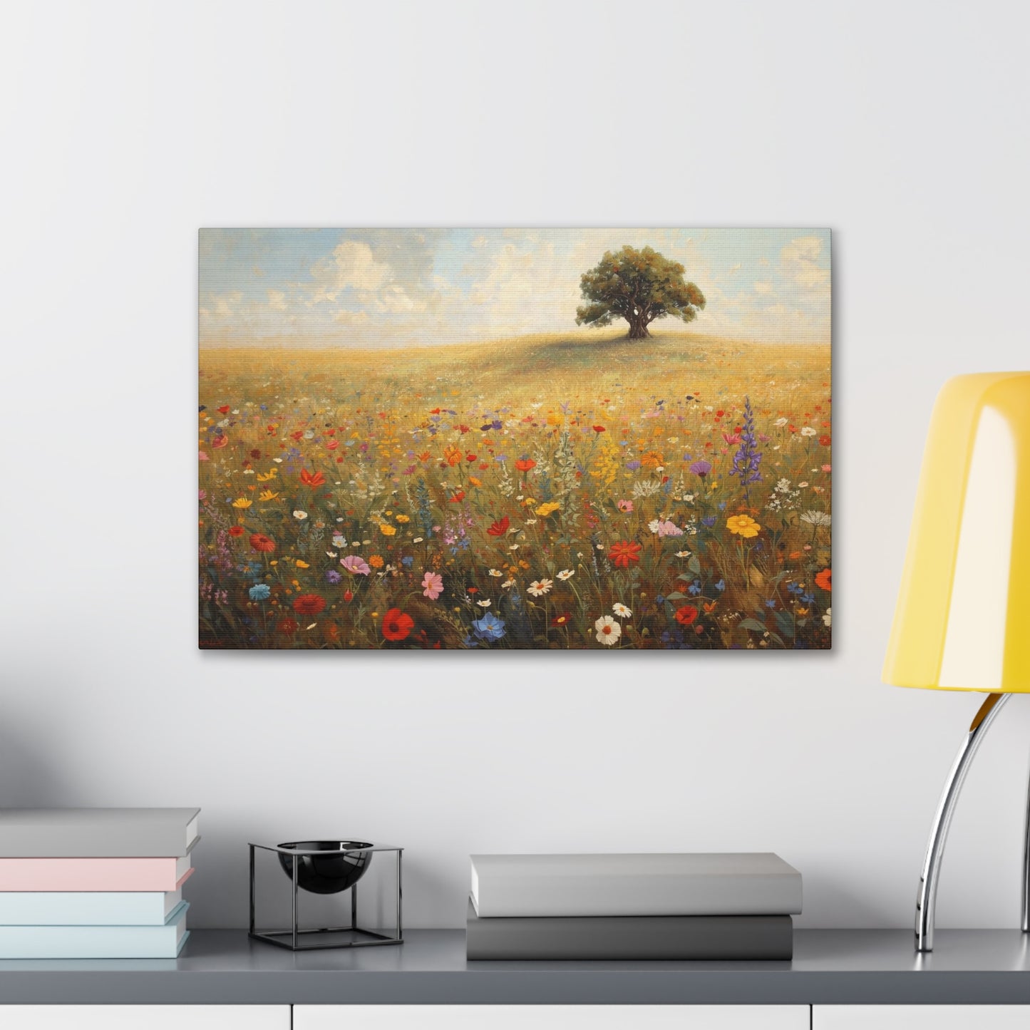 Vibrant Floral Landscape Decor