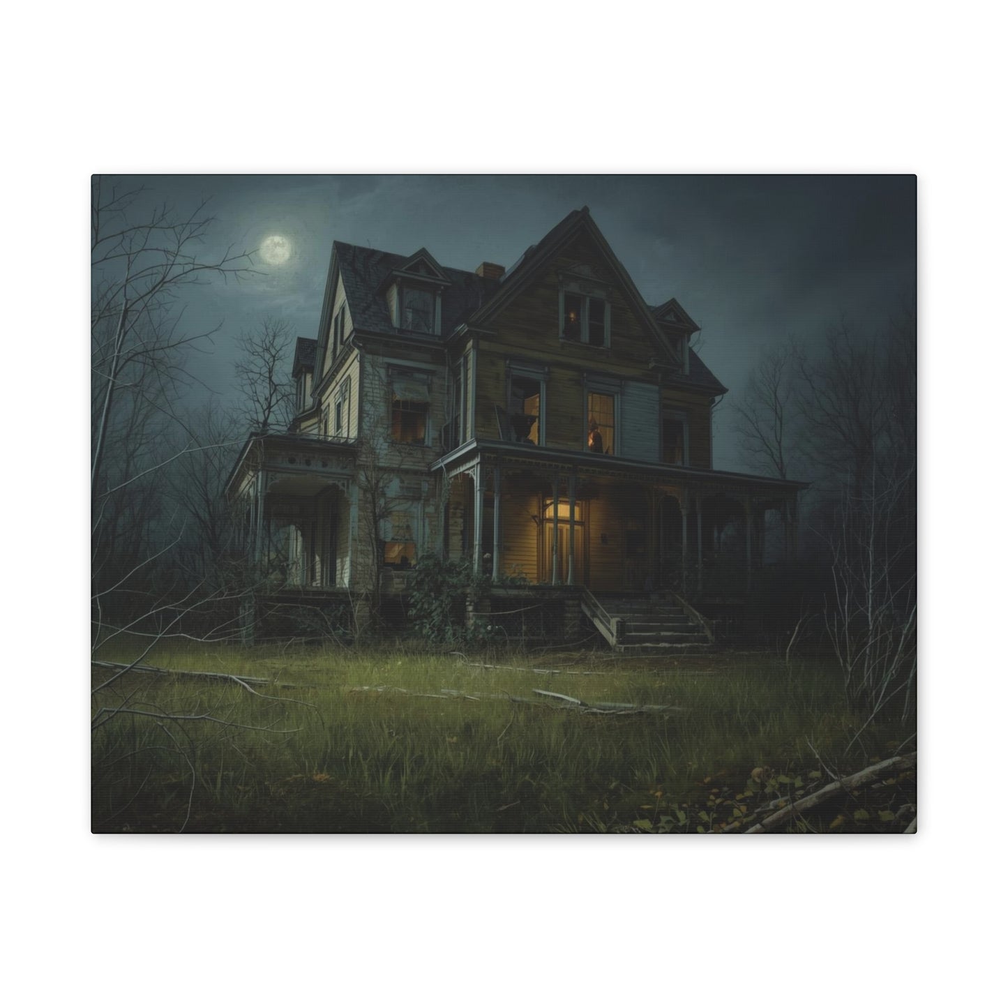 Spooky Haunted House Art Print