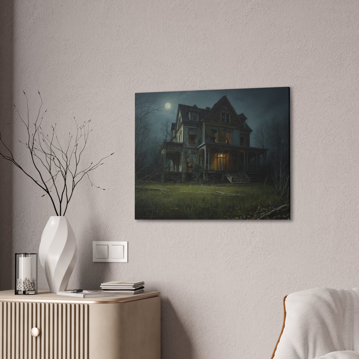 Spooky Haunted House Art Print