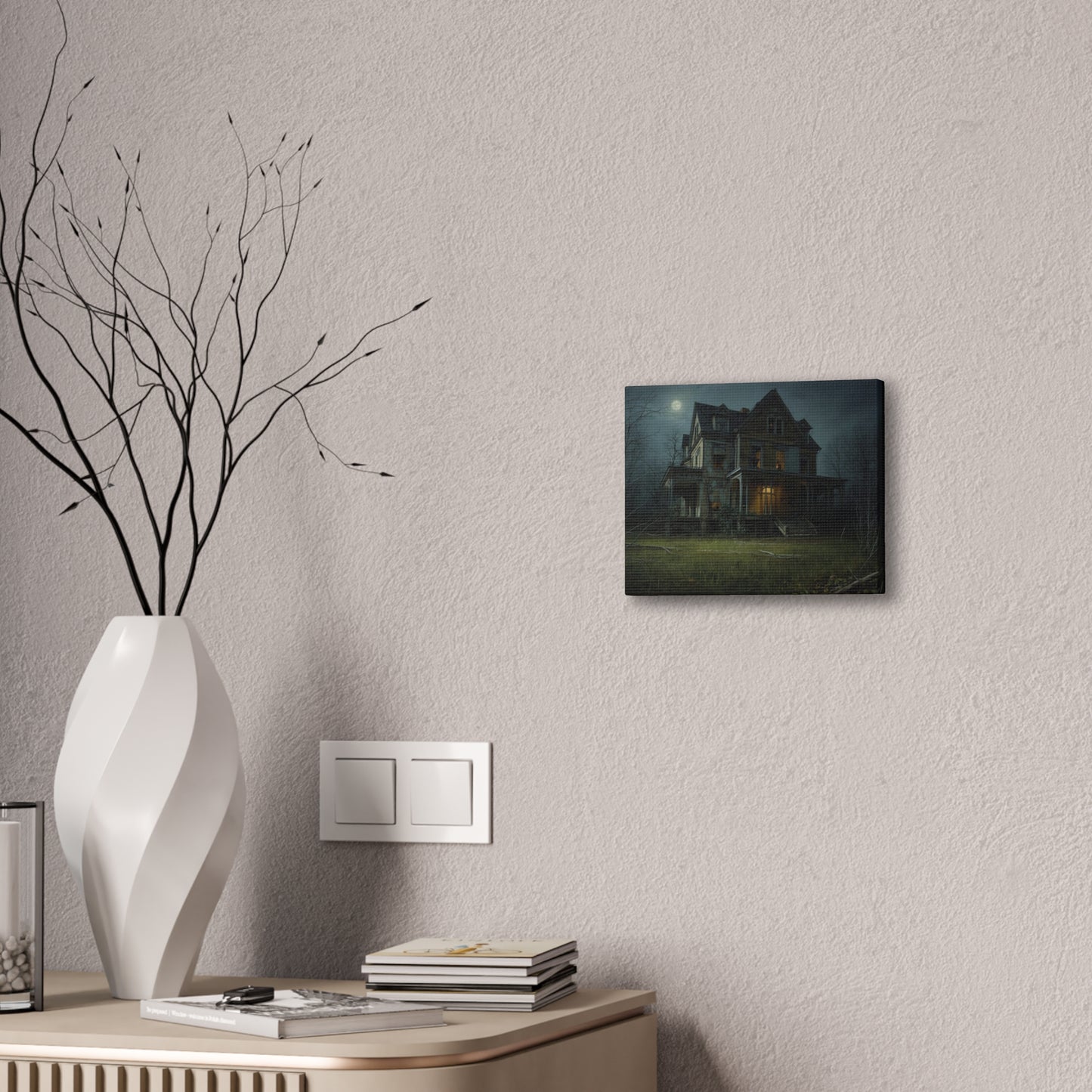 Spooky Haunted House Art Print