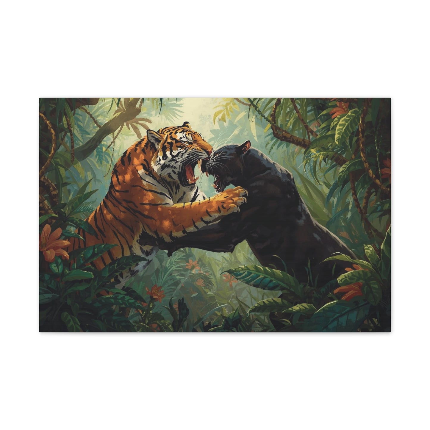 Wild Tiger and Panther Wall Decor
