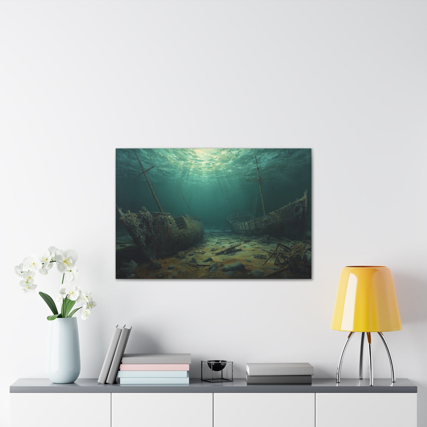 Underwater Shipwreck Canvas Art