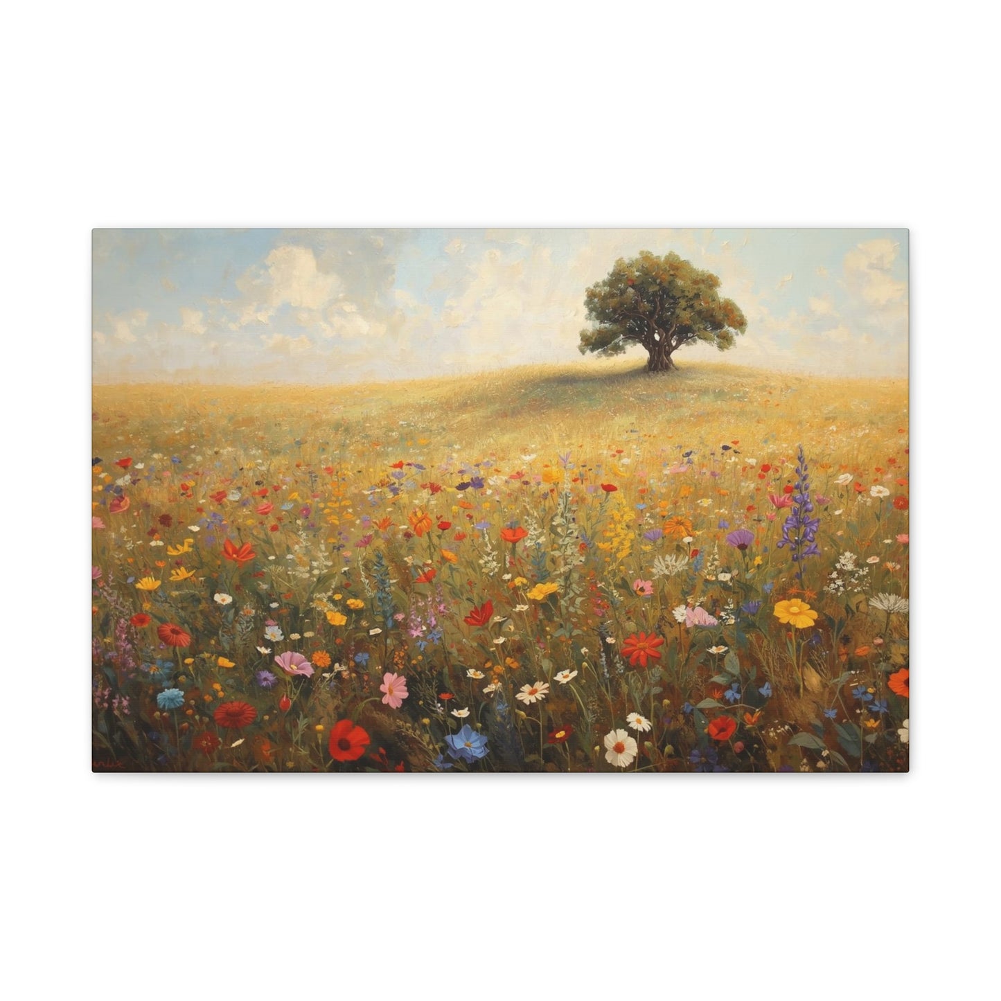 Vibrant Floral Landscape Decor