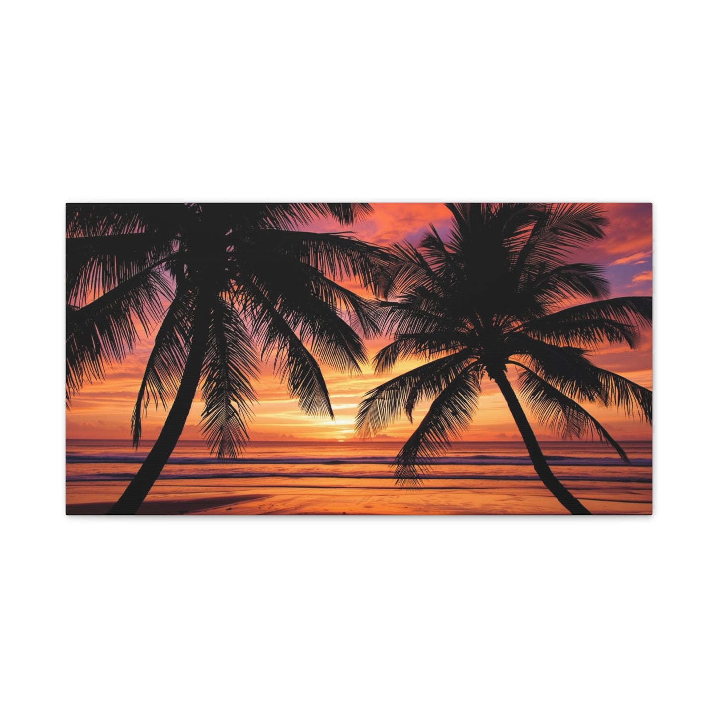 Sunset Palm Tree Canvas Print