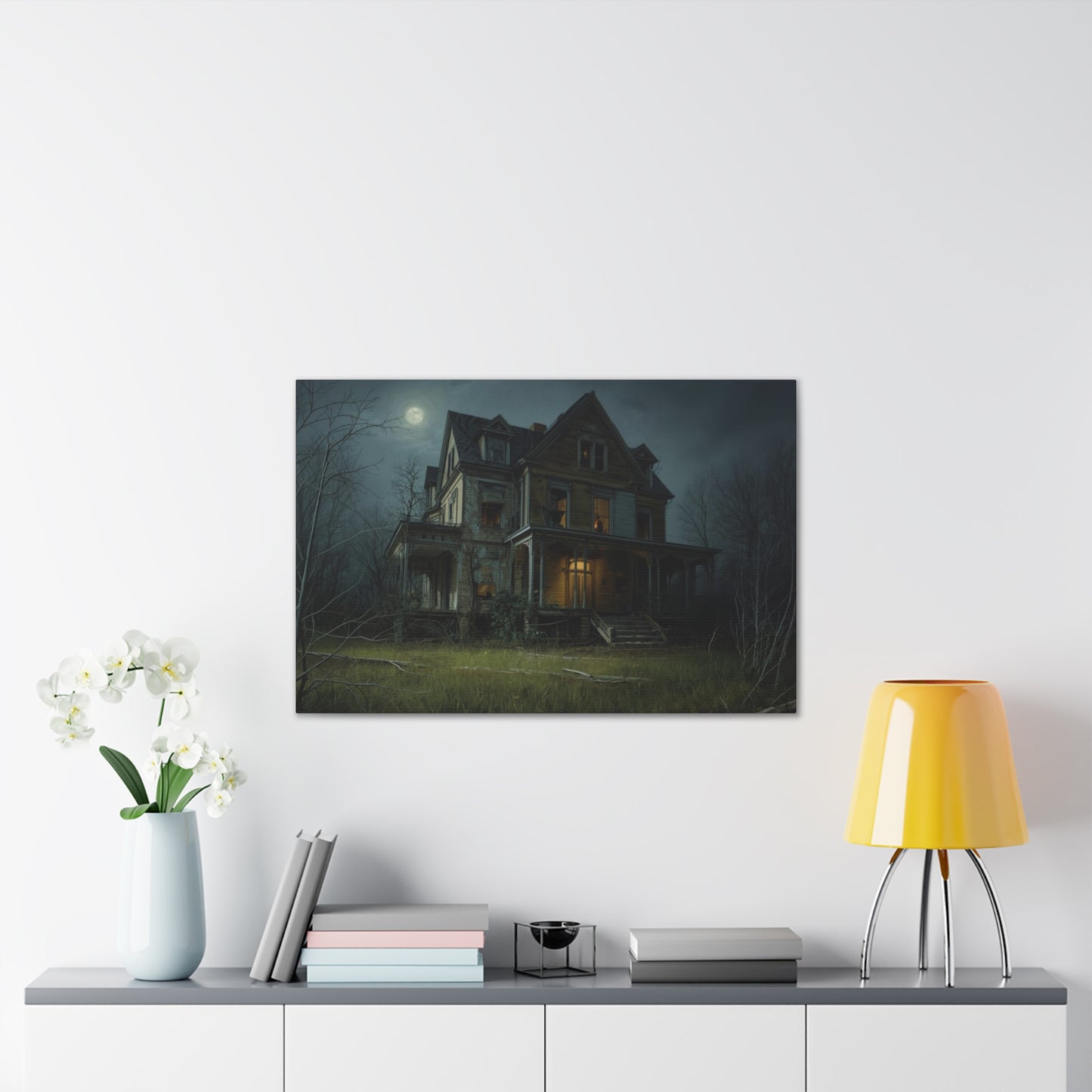 Spooky Haunted House Art Print