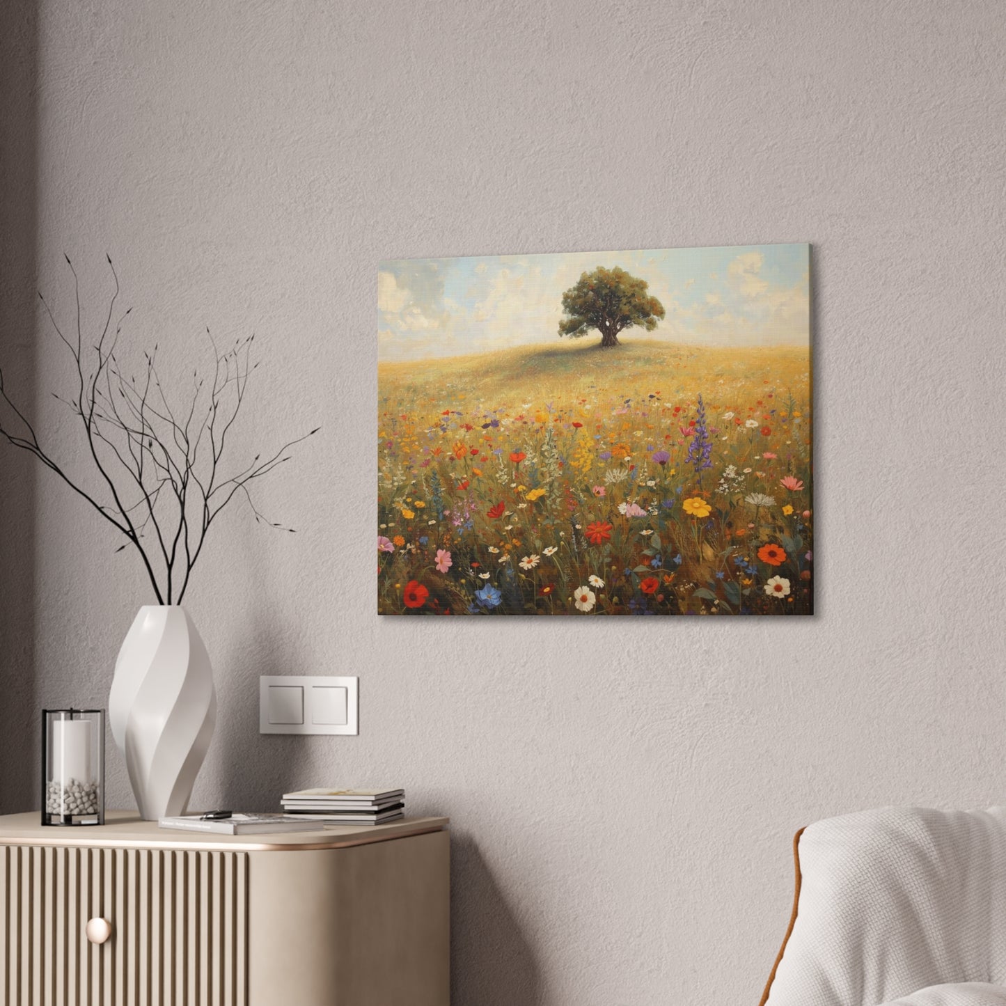 Vibrant Floral Landscape Decor