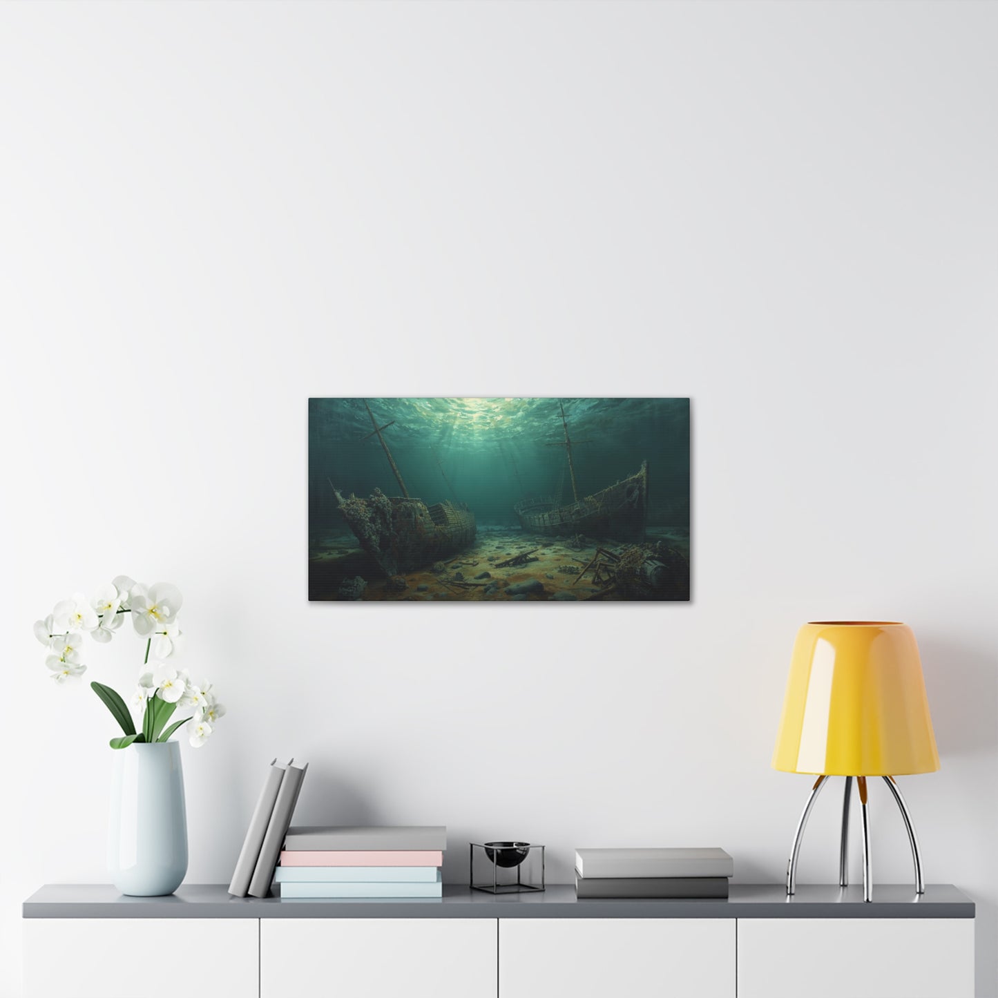 Underwater Shipwreck Canvas Art