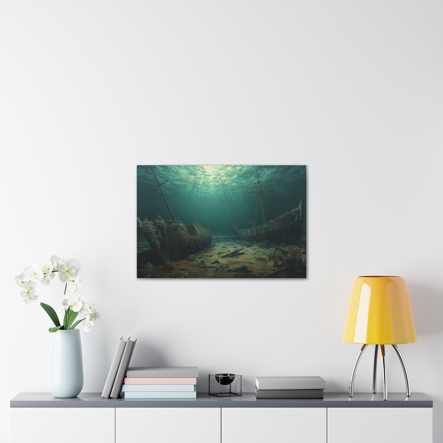 Underwater Shipwreck Canvas Art