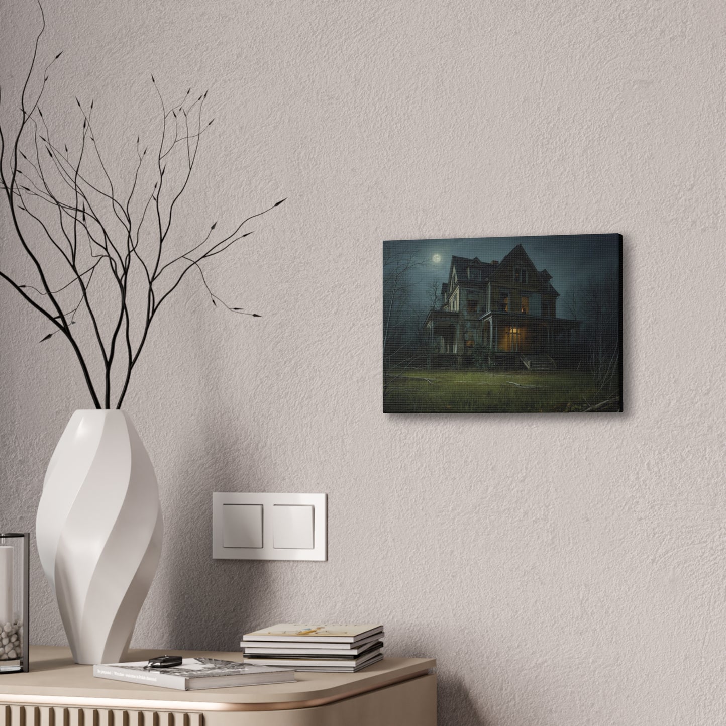 Spooky Haunted House Art Print