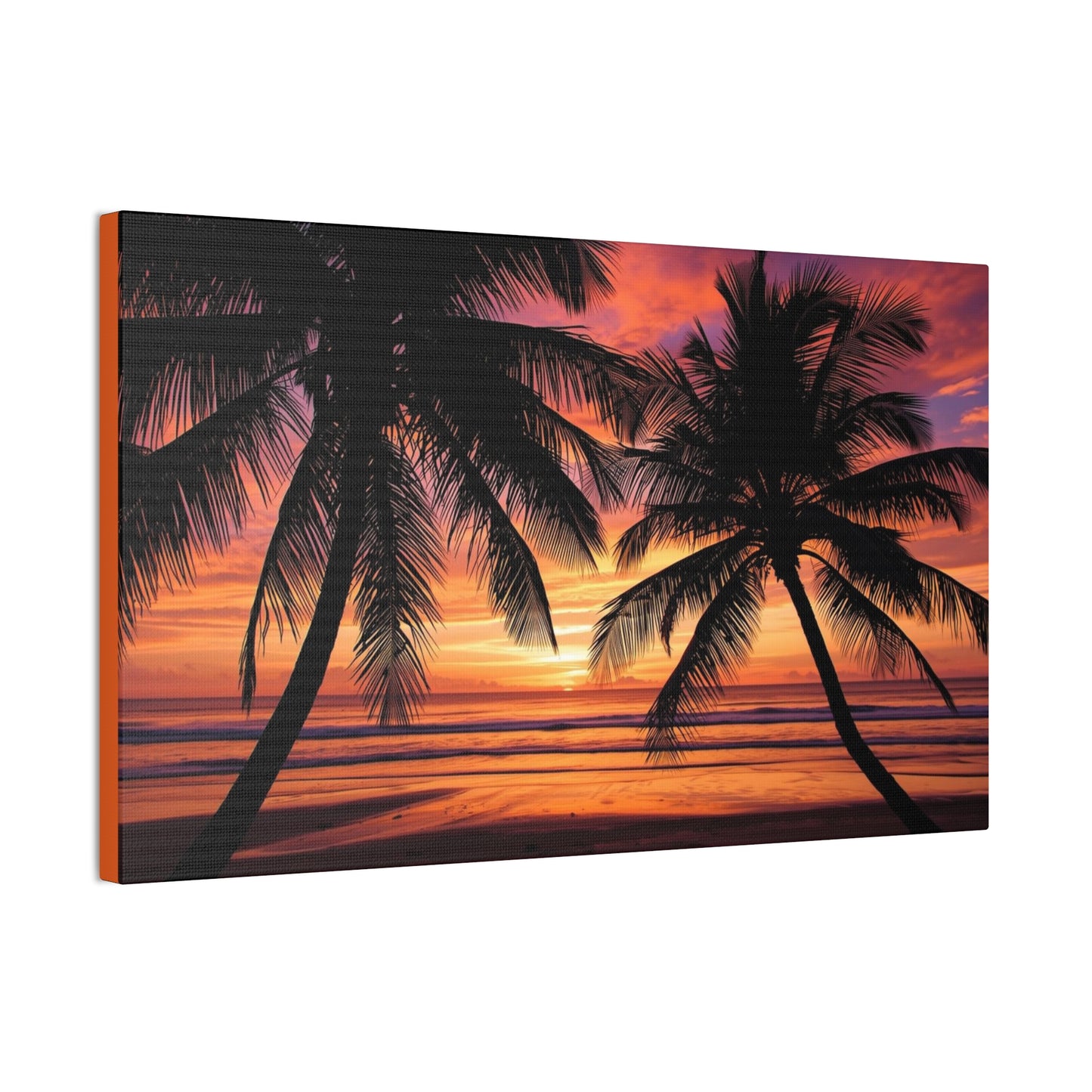 Sunset Palm Tree Canvas Print