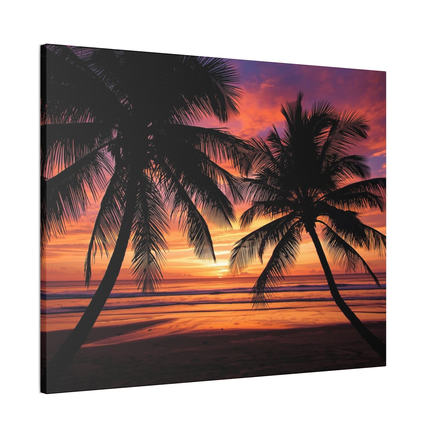 Sunset Palm Tree Canvas Print