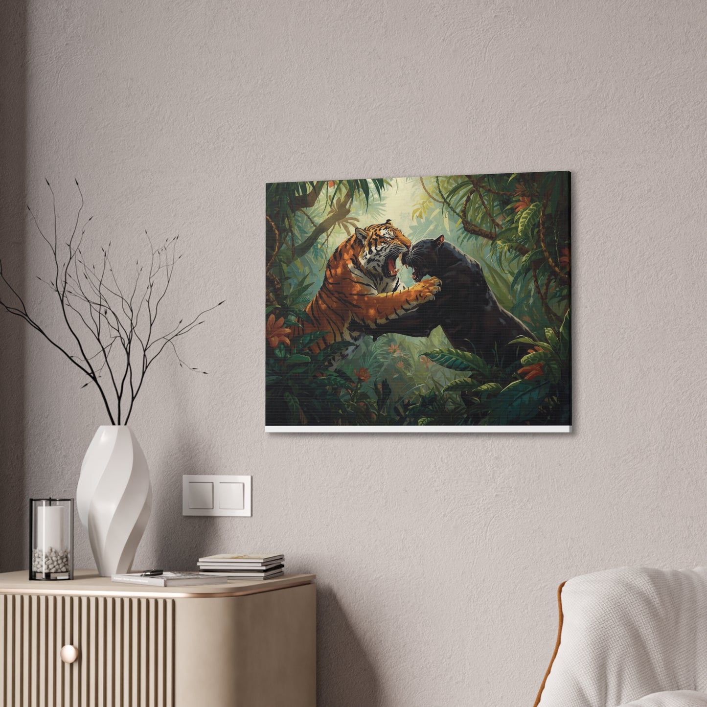 Wild Tiger and Panther Wall Decor