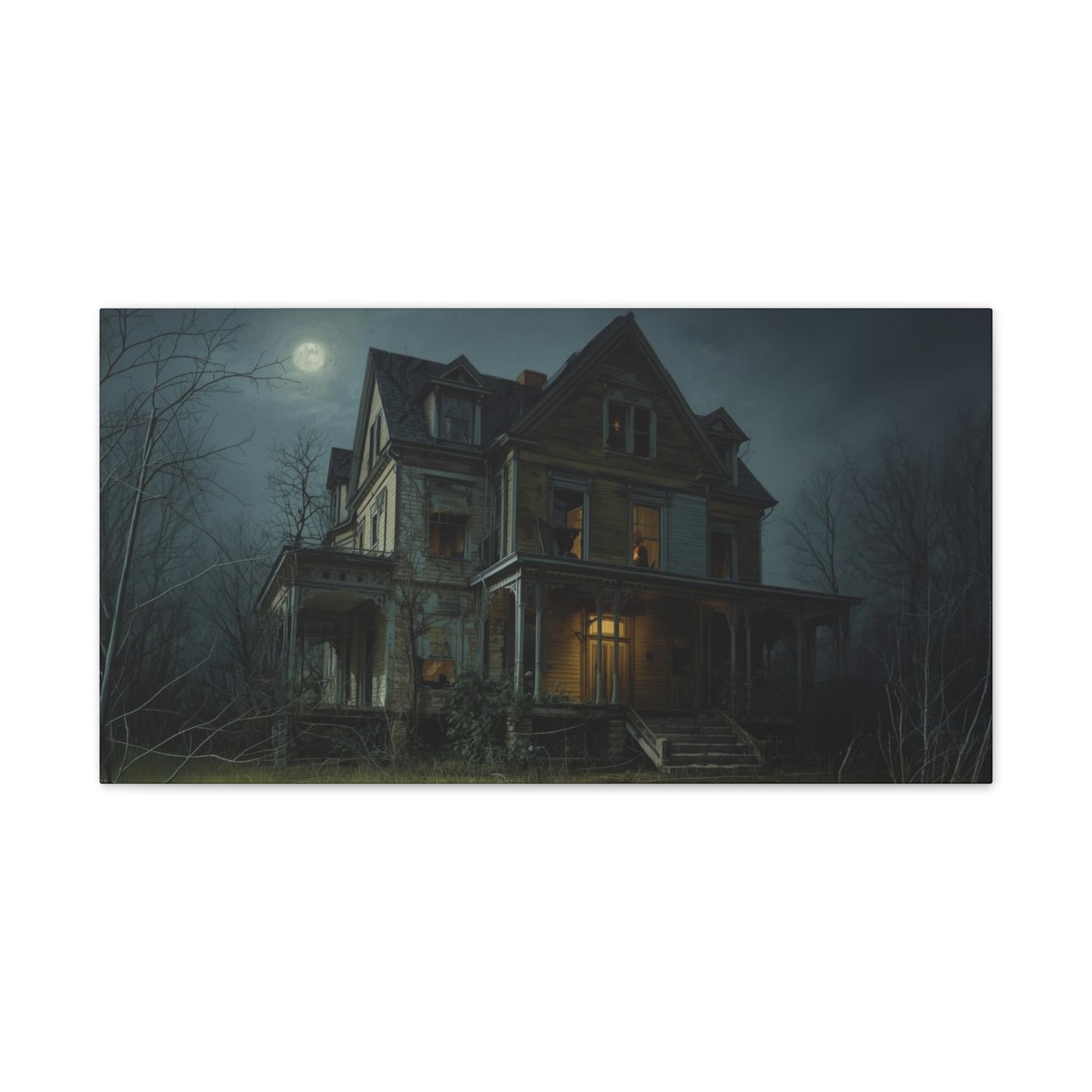Spooky Haunted House Art Print