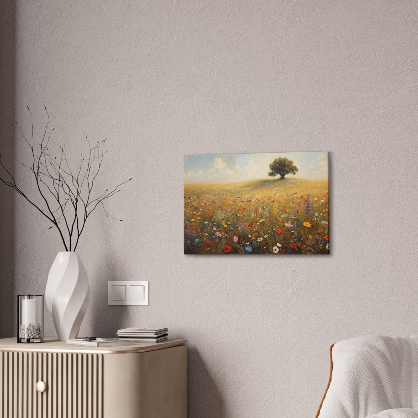 Vibrant Floral Landscape Decor