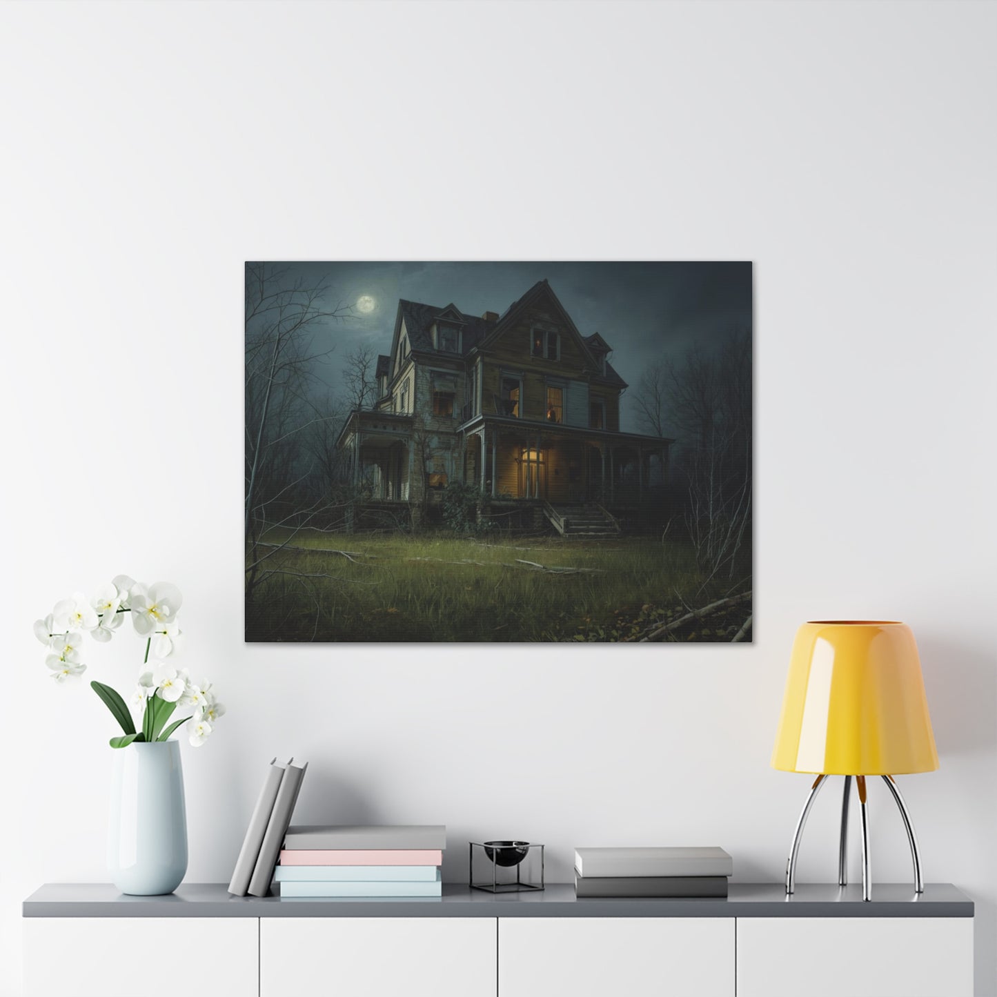 Spooky Haunted House Art Print