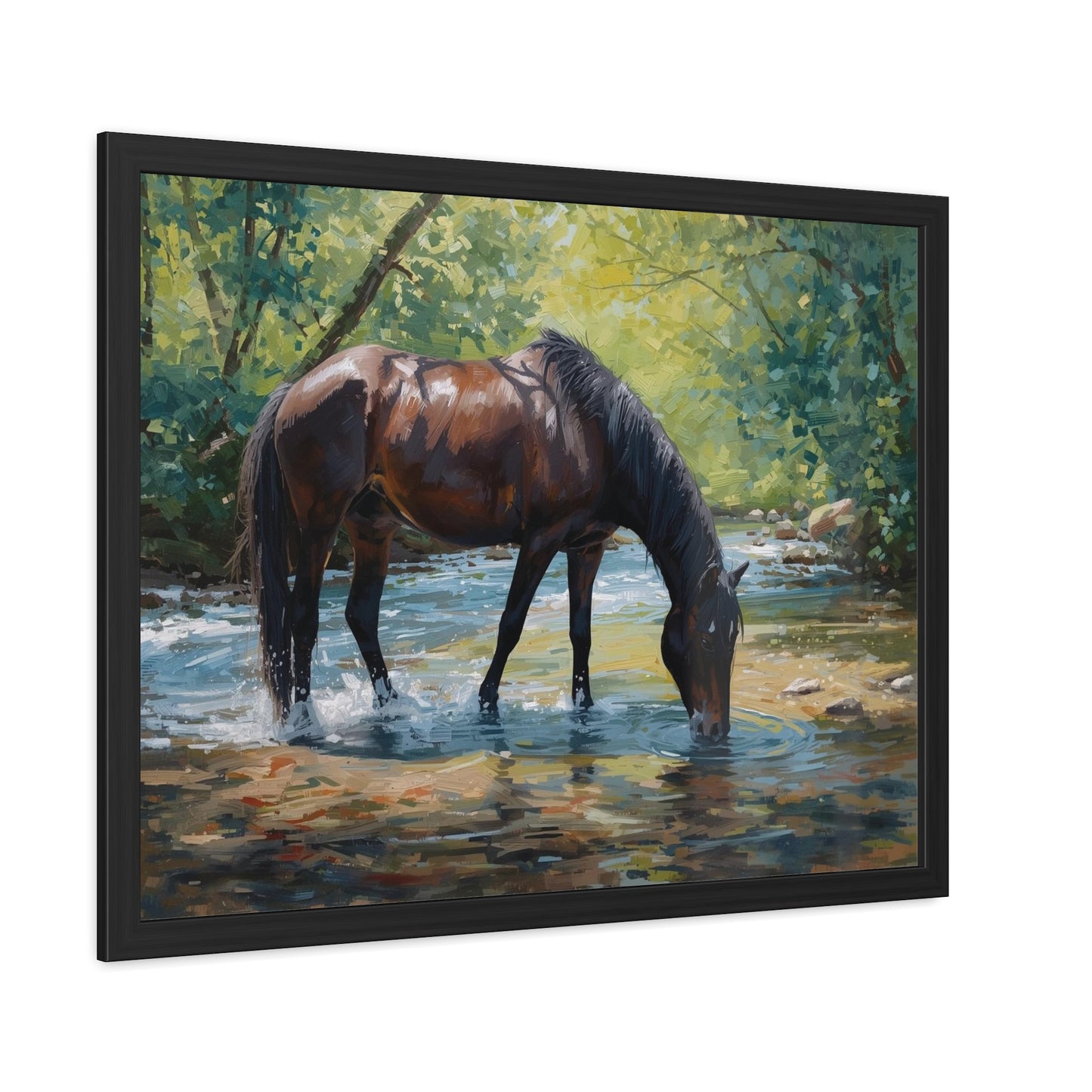 Framed Horse Art Print, Equine Wall Decor, Nature Lover Gift, Rustic Home Decoration, Equestrian Decor