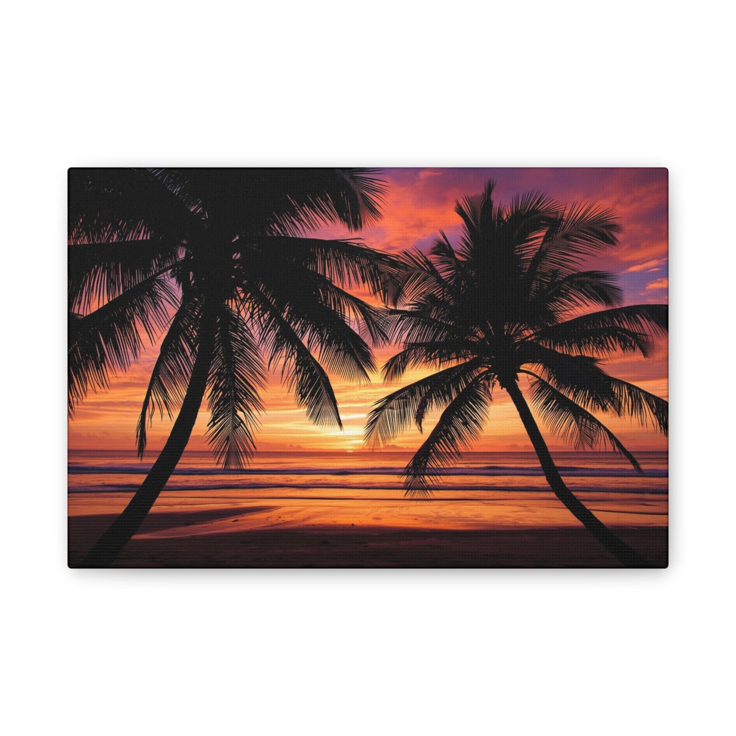 Sunset Palm Tree Canvas Print
