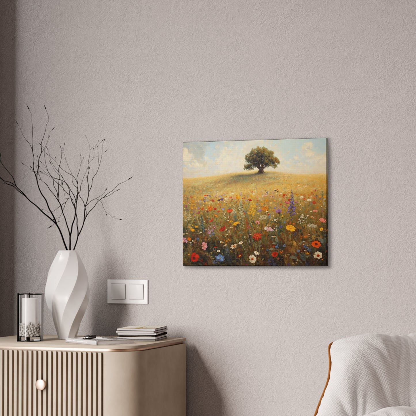 Vibrant Floral Landscape Decor