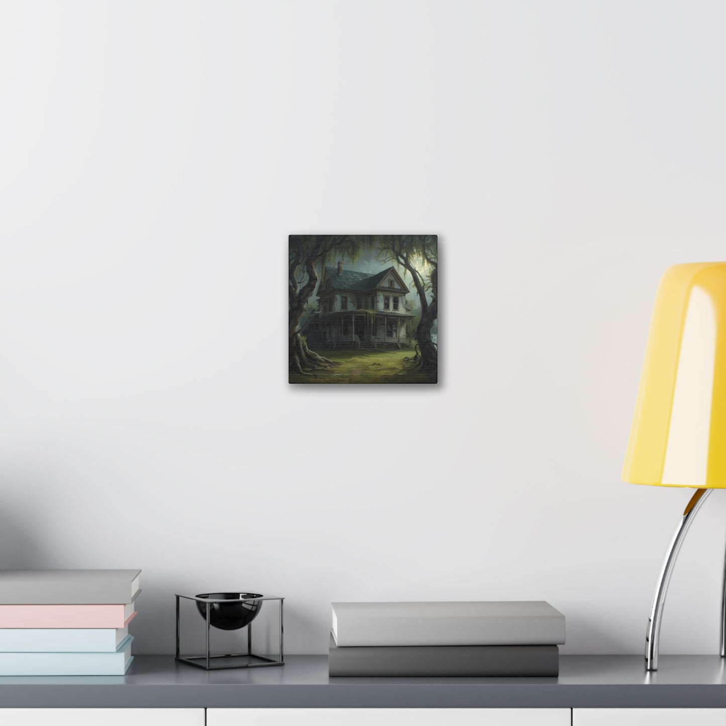 Spooky Vintage House Canvas Art