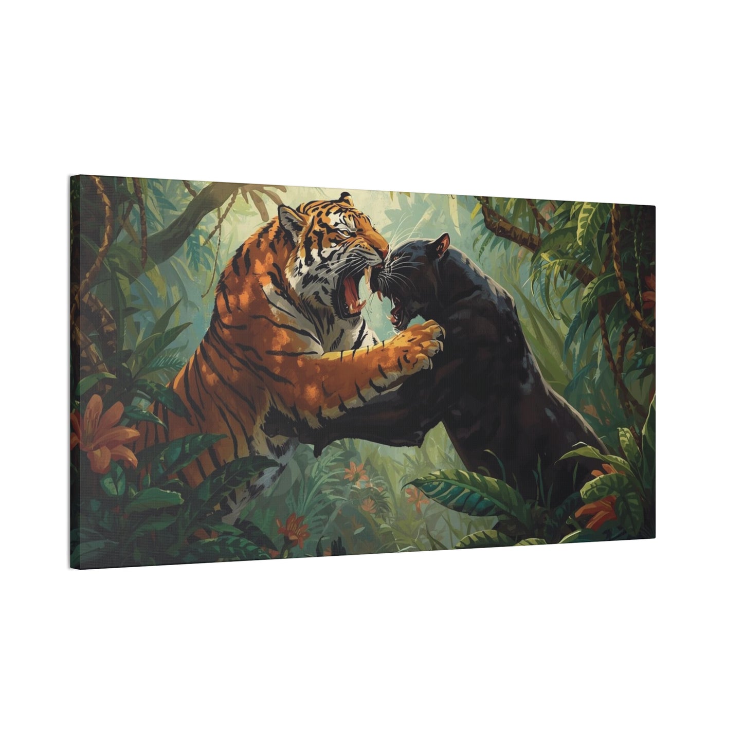 Wild Tiger and Panther Wall Decor