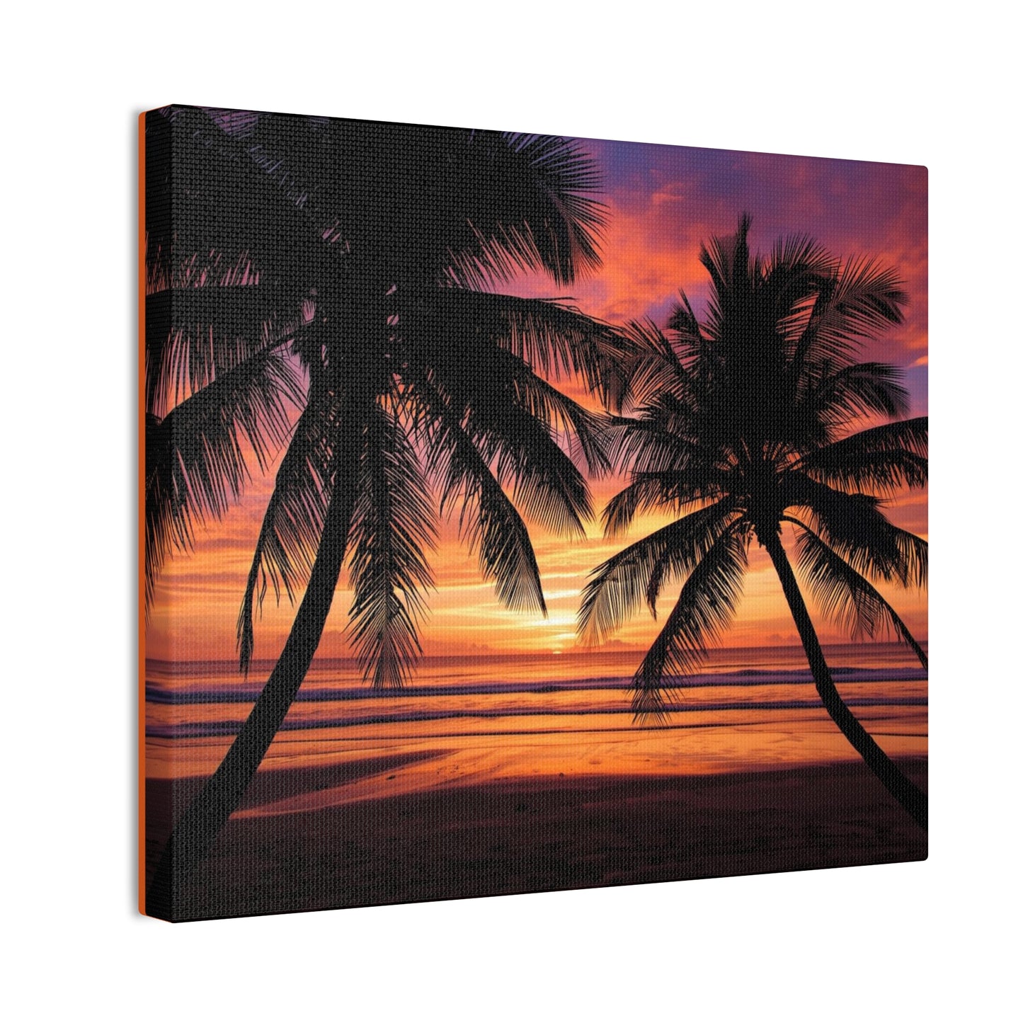 Sunset Palm Tree Canvas Print