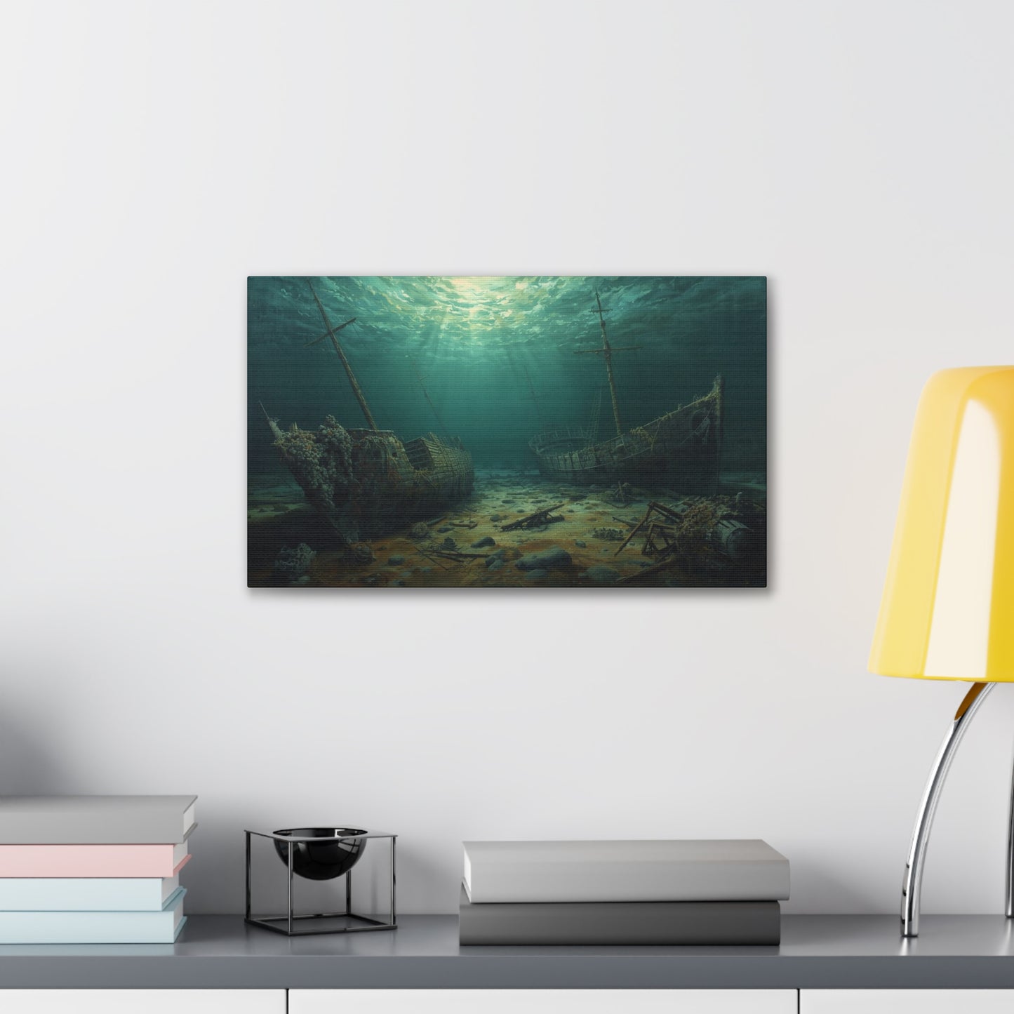 Underwater Shipwreck Canvas Art