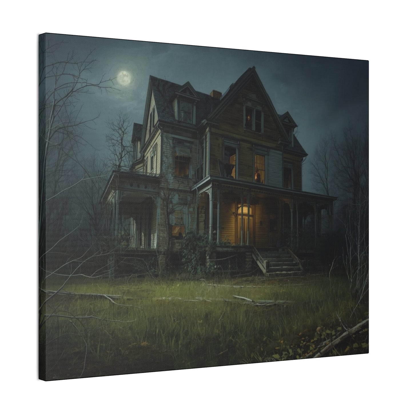 Spooky Haunted House Art Print
