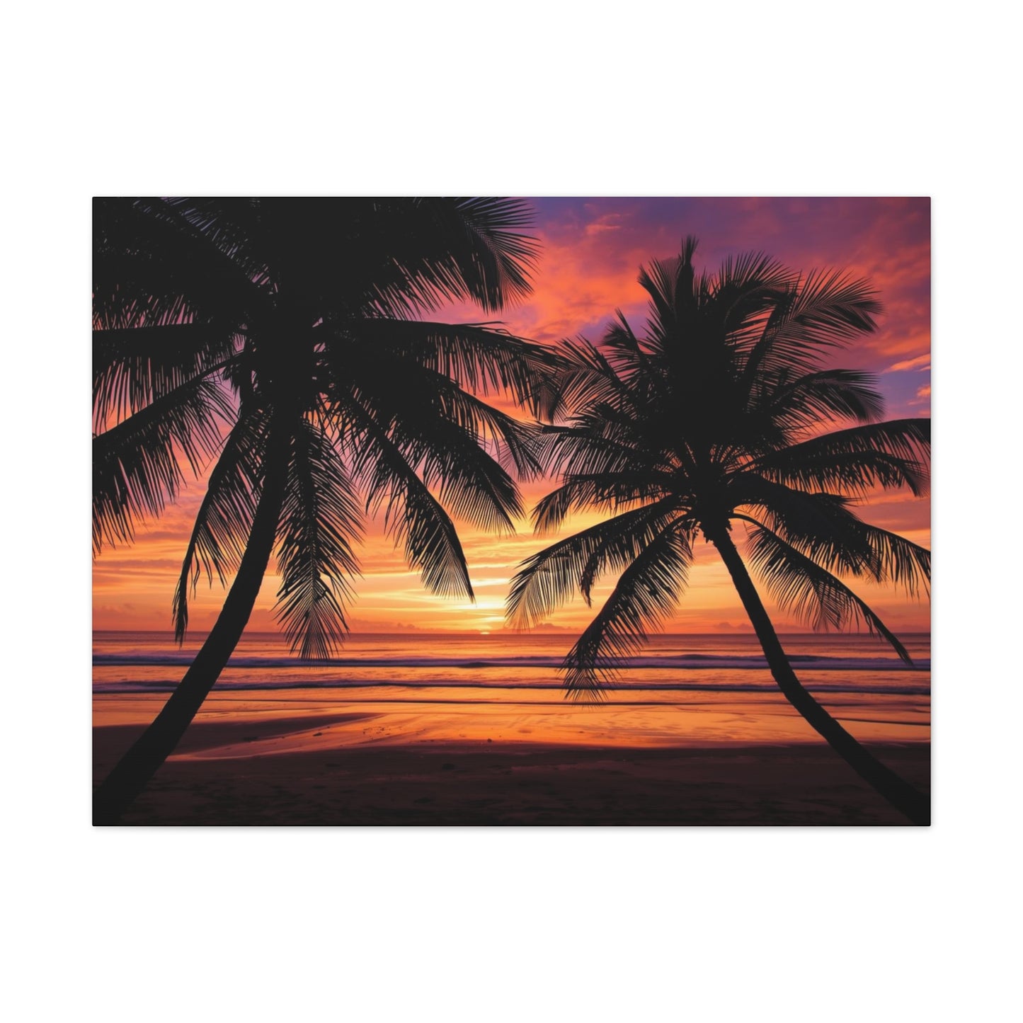 Sunset Palm Tree Canvas Print