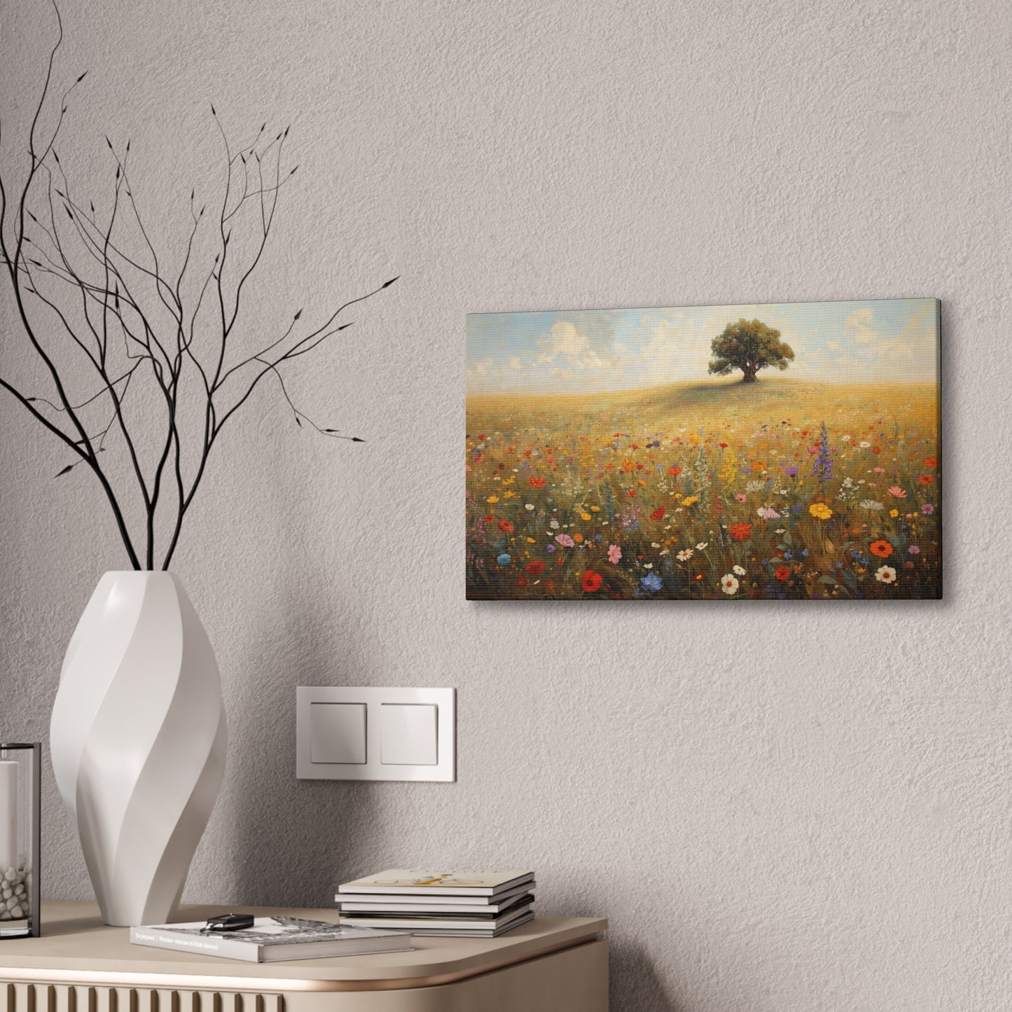 Vibrant Floral Landscape Decor