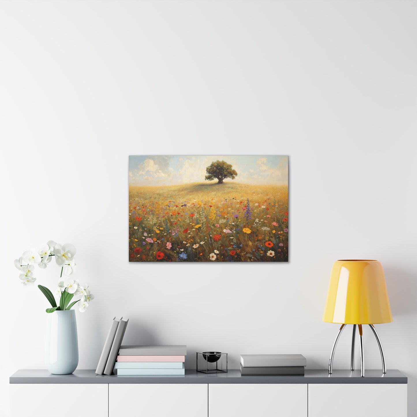 Vibrant Floral Landscape Decor