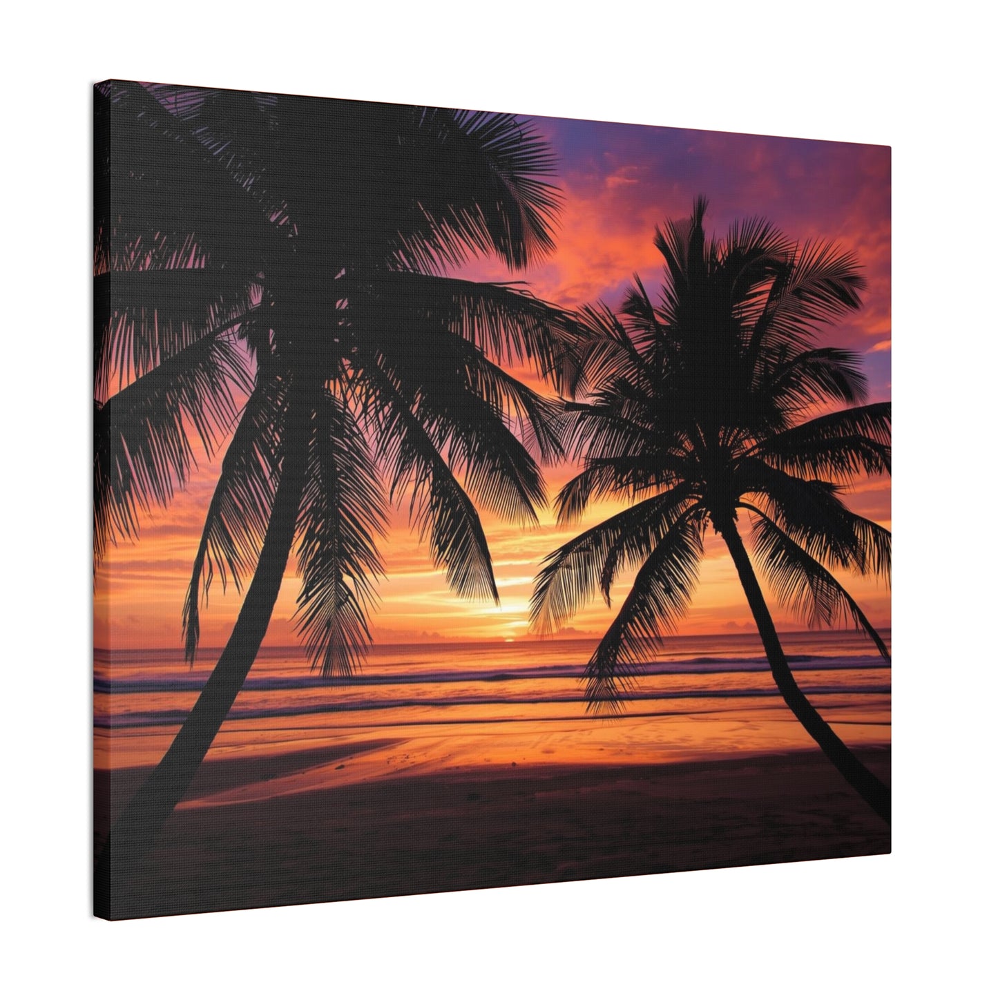 Sunset Palm Tree Canvas Print