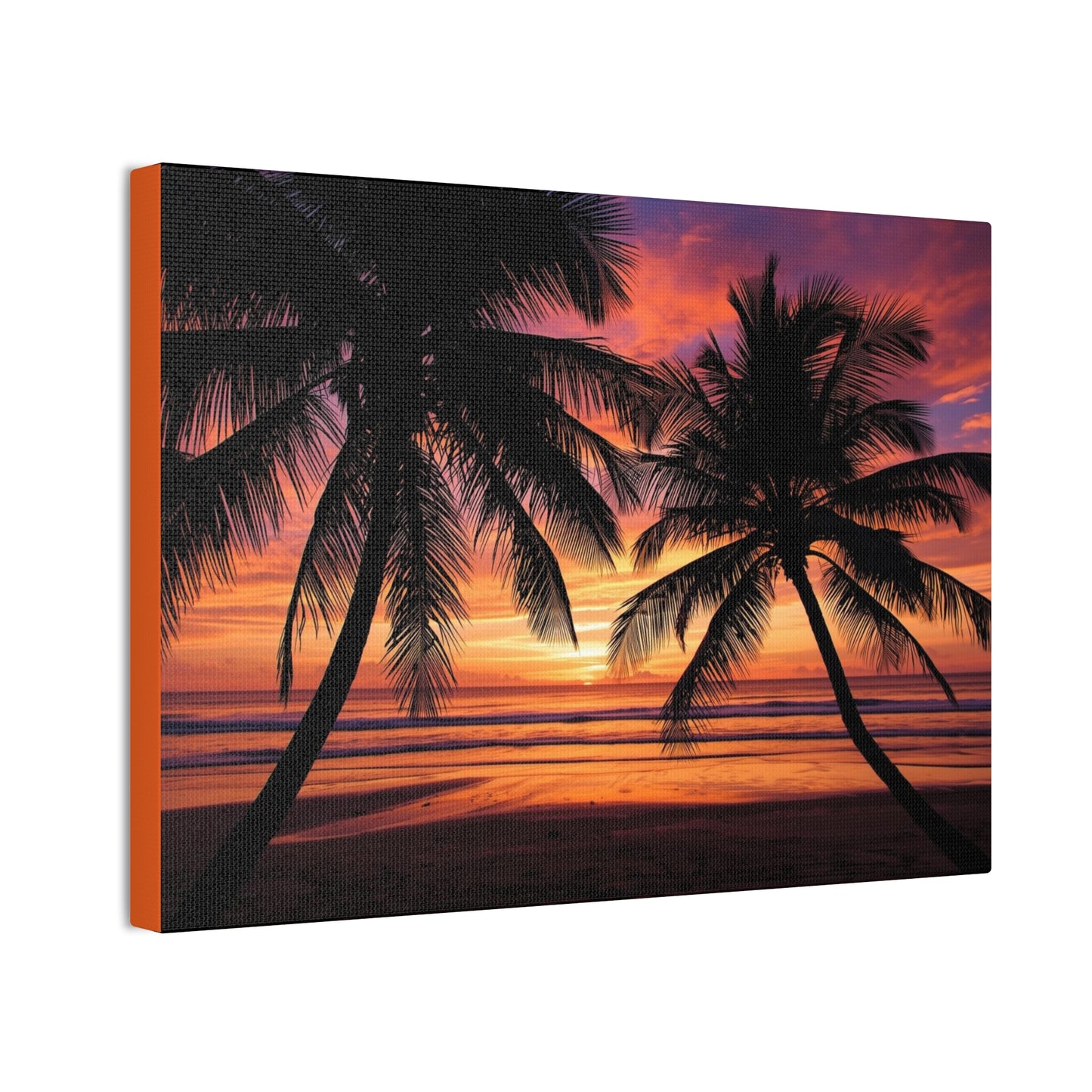 Sunset Palm Tree Canvas Print