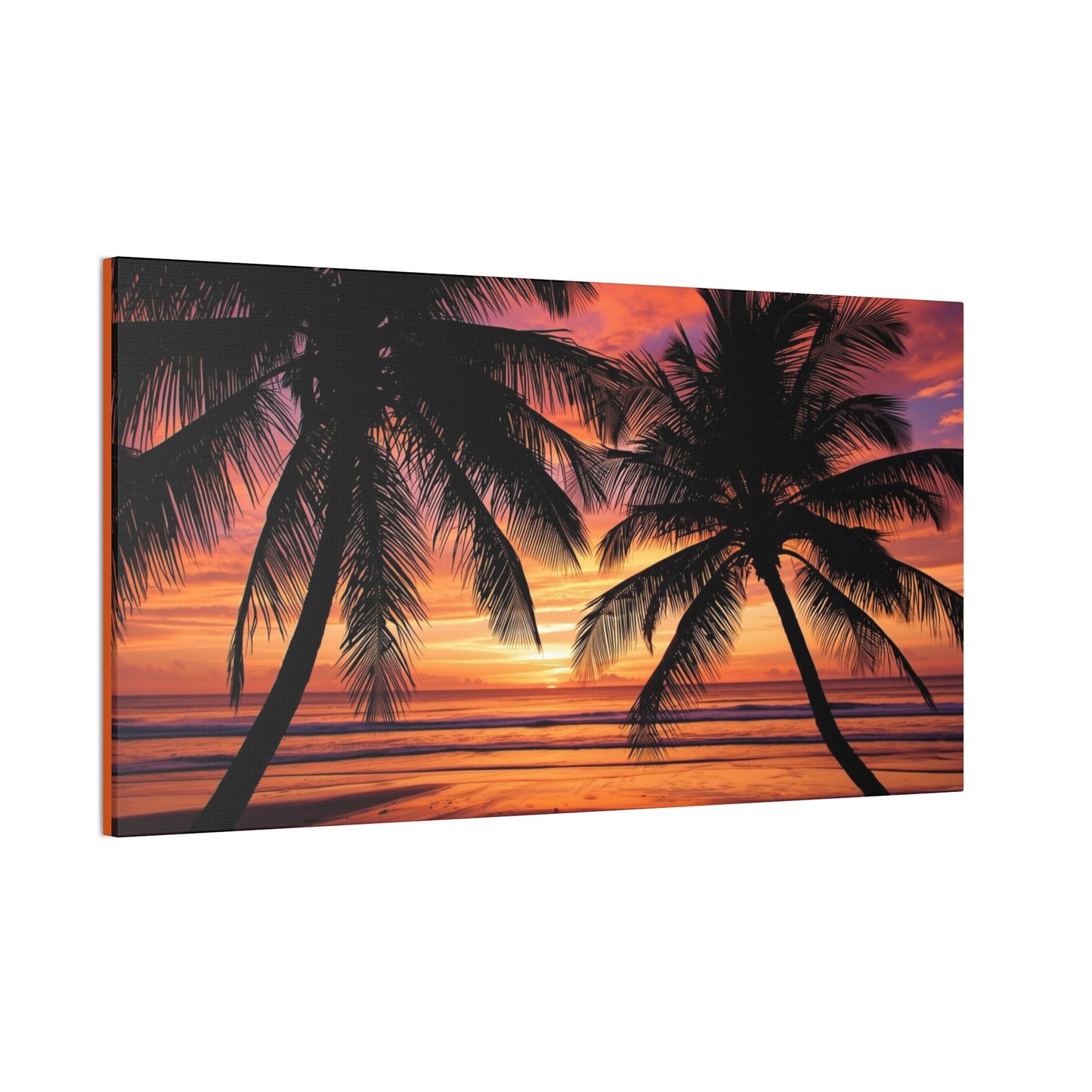 Sunset Palm Tree Canvas Print